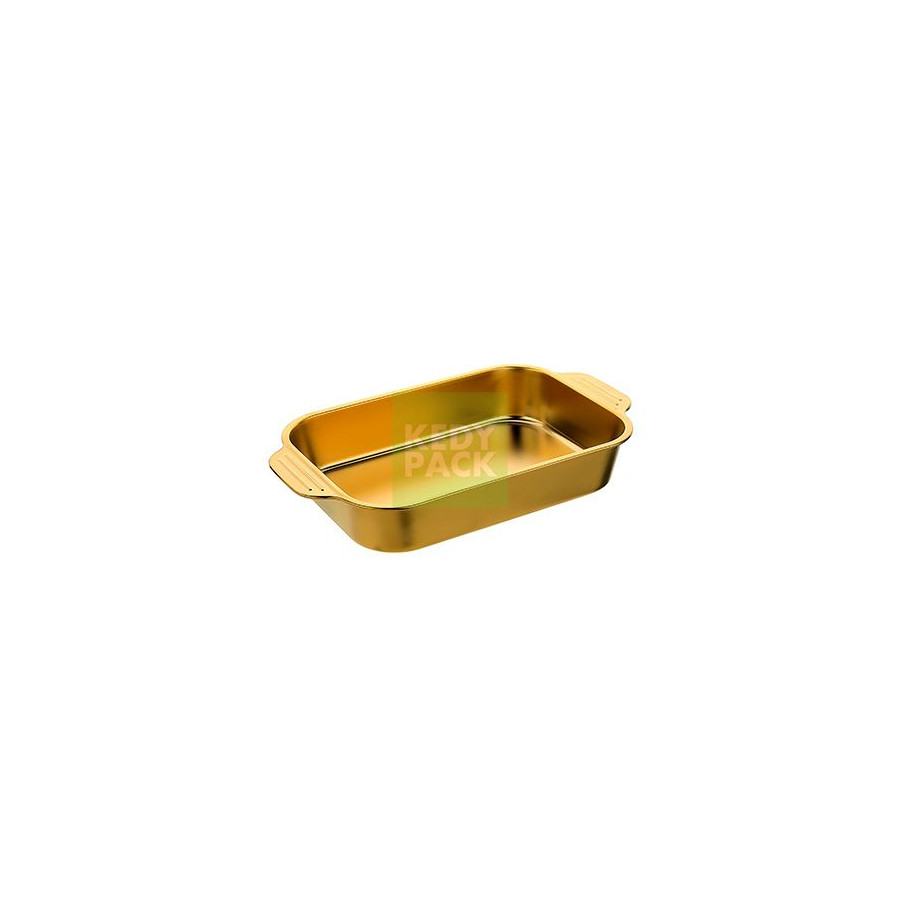Plat en Inox  OR avec Poigné