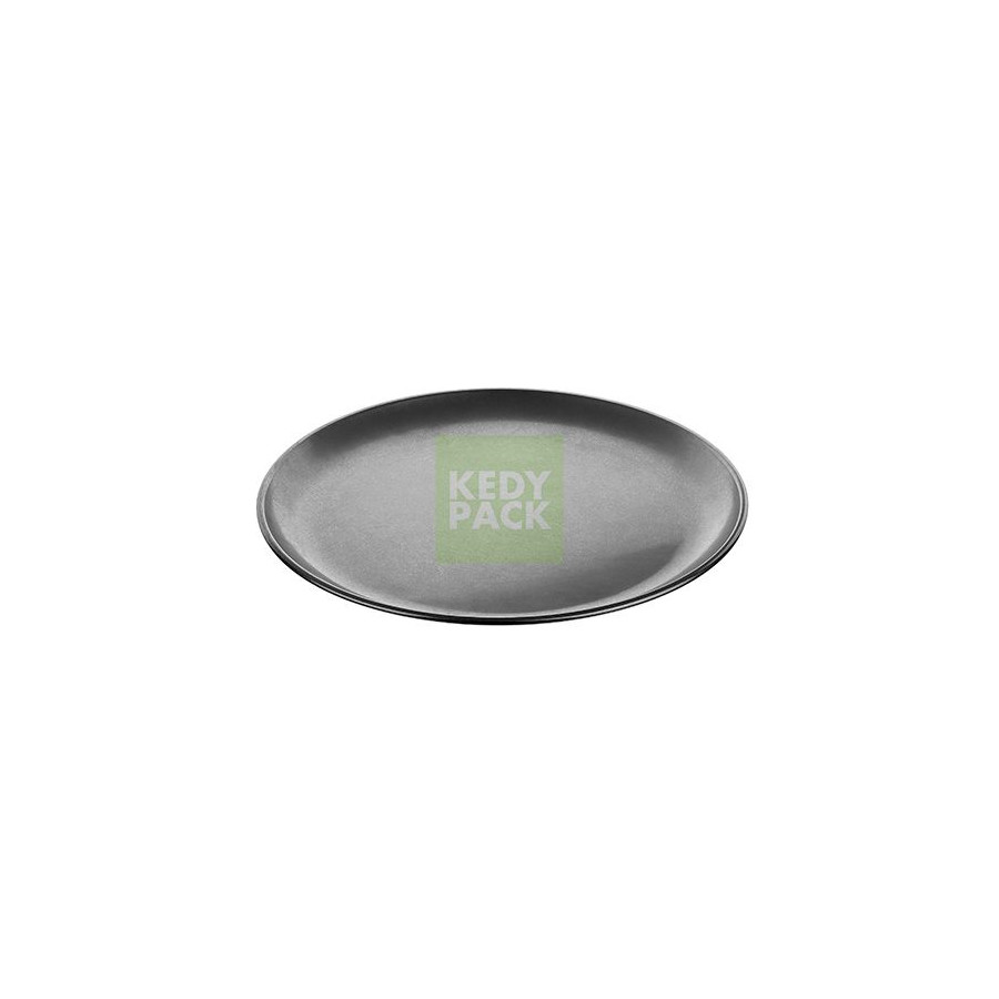 Bol et Assiette plat en inox mat usé Bol et Assiette plat en inox mat usé