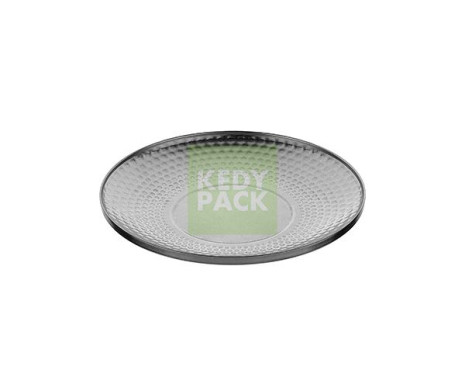 Assiete ronde en inox avec motif ruche