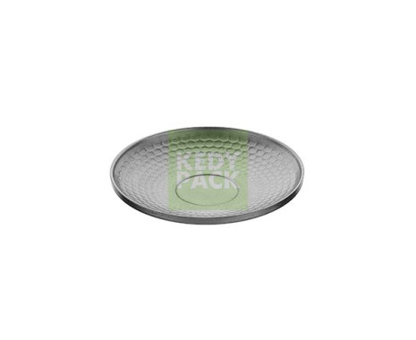 Assiete ronde en inox avec motif ruche