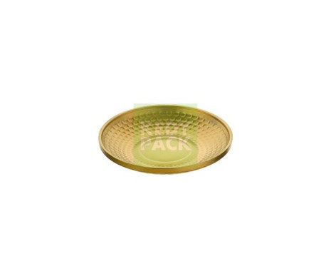 Assiete ronde inox dorée motif ruche