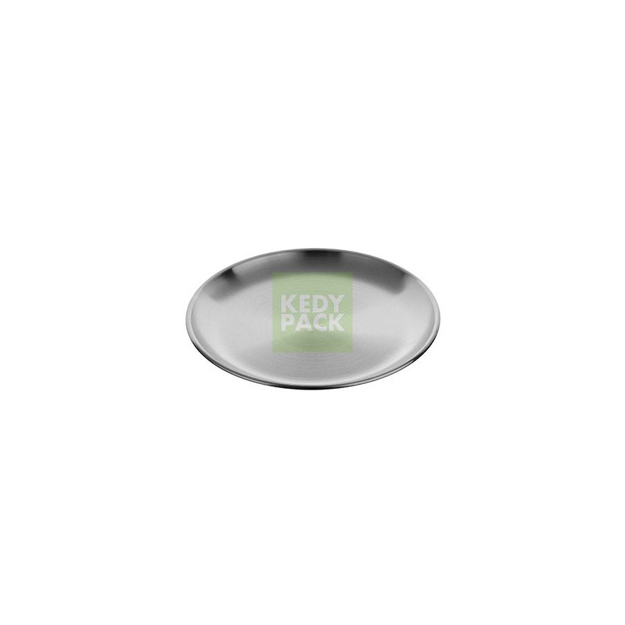 Assiete en inox plat brillant Assiete en inox plat brillant