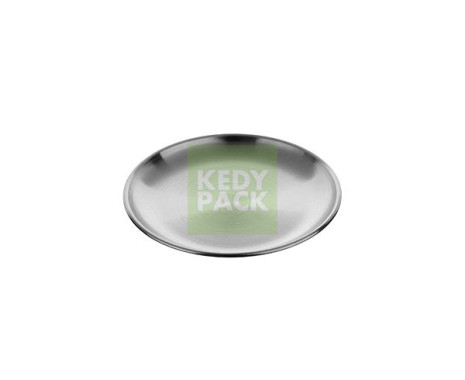 Assiete en inox plat brillant