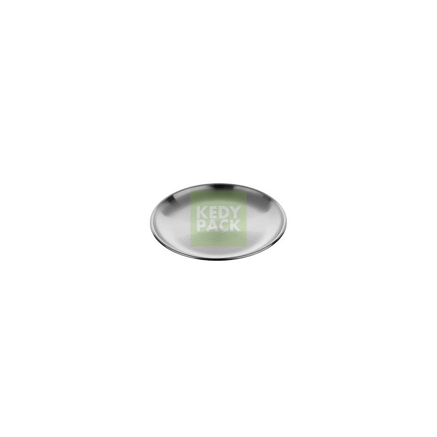Assiete en inox plat brillant Assiete en inox plat brillant