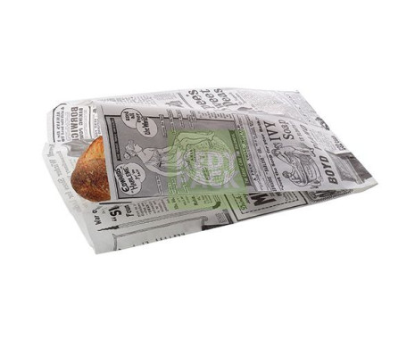 Sachet en papier imprimé journal