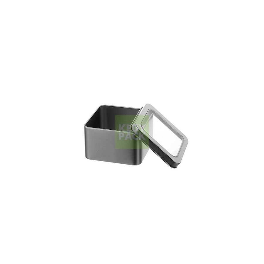 Boite inox avec fenetre transparent