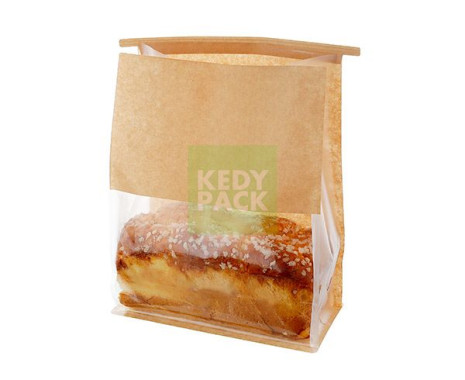 Sachet avec Fenêtre et fermeture kraft