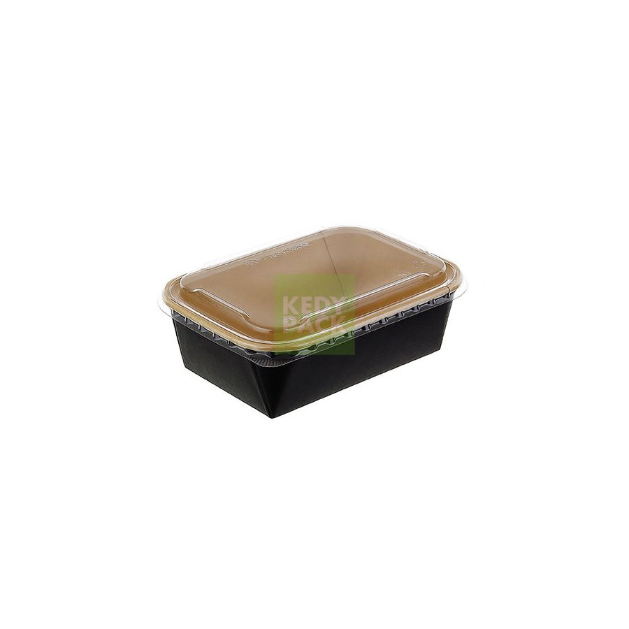 Barquette rect. carton NOIR PET Barquette rect. carton NOIR PET