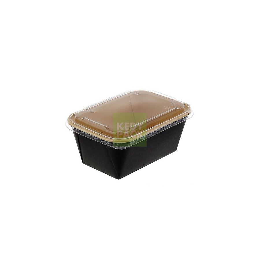Barquette rect. carton NOIR PP Barquette rect. carton NOIR PP