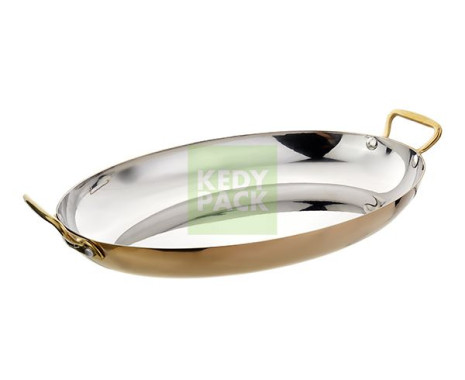 Plat Ovale en Inox Bi-Color