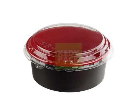 Bol en Carton Rouge / Noir antibuée