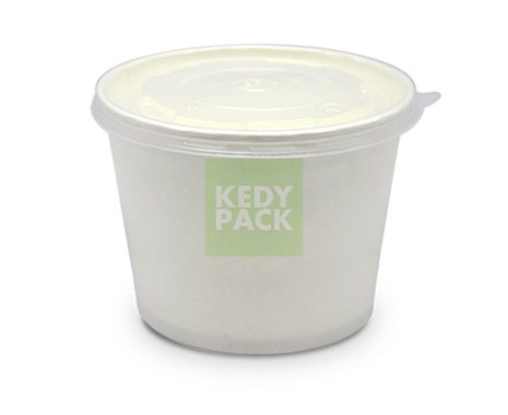 Pot Blanc et couvercle micro-ondable