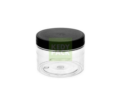 Bocal PET avec couvercle noir