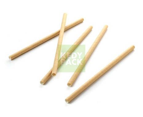 Paille en carton kraft Diamètre 0.8cm