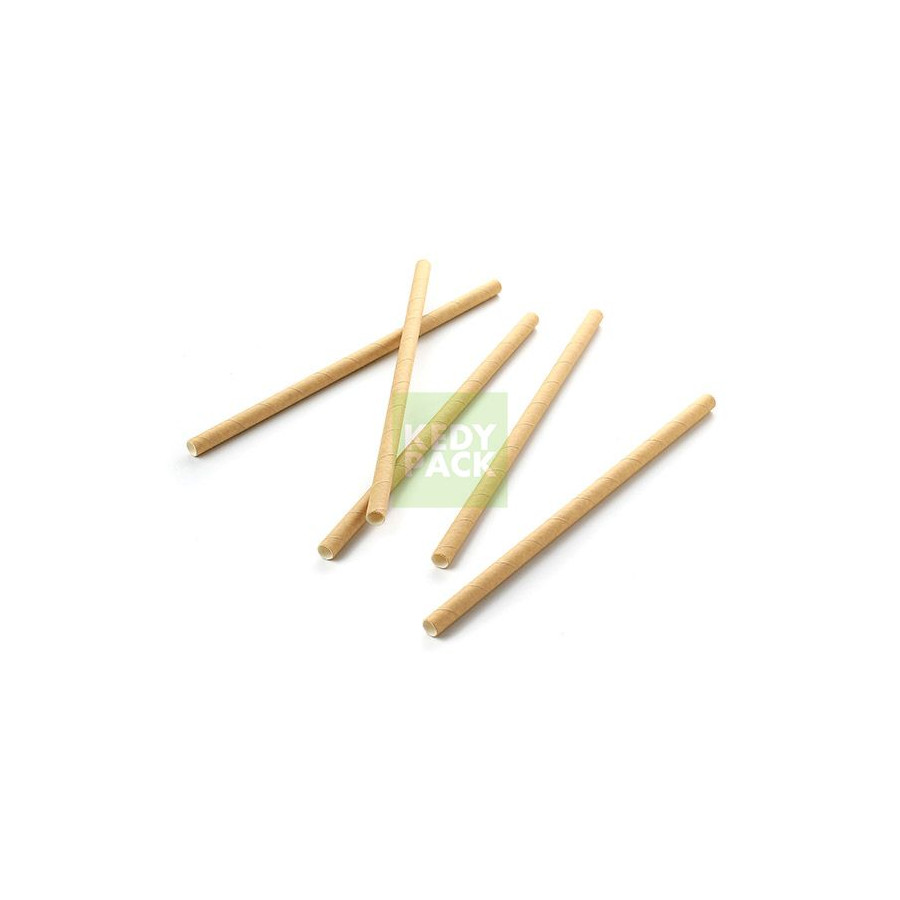 Paille en carton kraft Diamètre 0.8cm