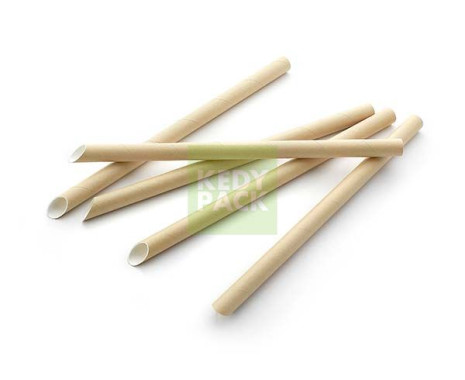 Paille en carton kraft Diamètre 1.2cm