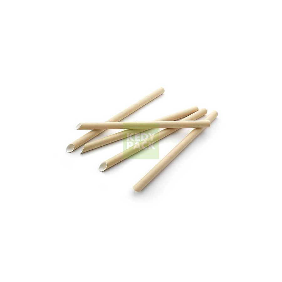 Paille en carton kraft Diamètre 1.2cm
