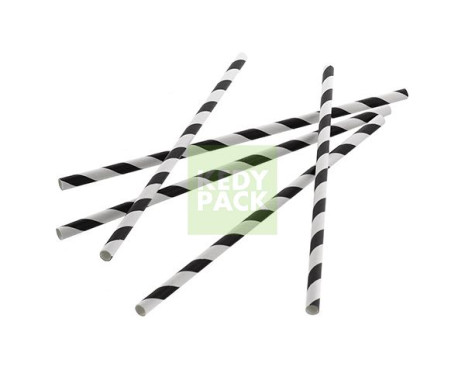 Paille en carton bicolore