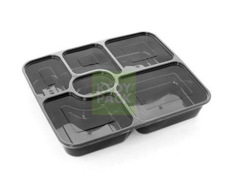 Barquette compartiments avec couvercle