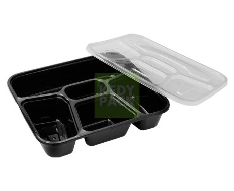 Barquette compartiments avec couvercle