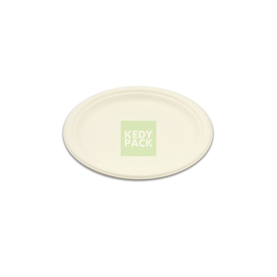 Assiette en pulpe de Canne BIO PULPE