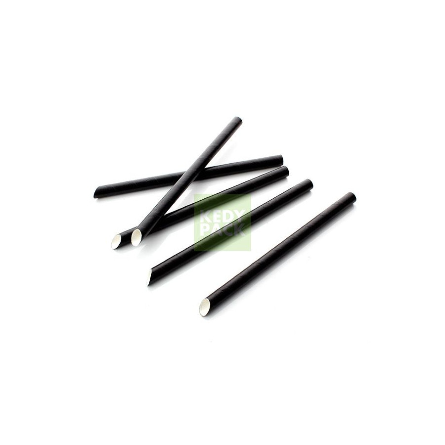 Paille en carton Noir Ø1.2 cm