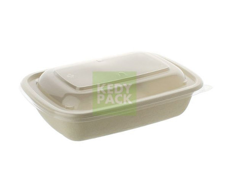 Barquette pulpe avec couvercle pp