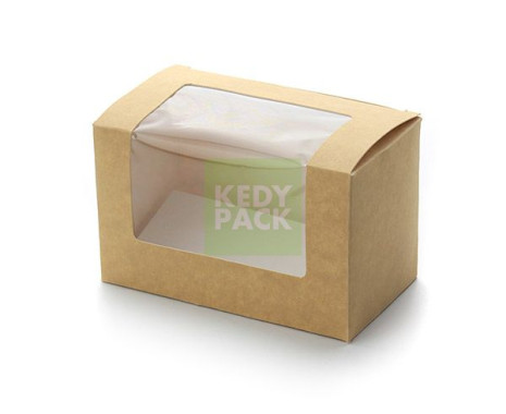 Boite pâtissière Kraft fenêtre