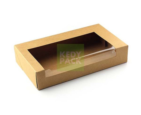 Boîte rectangulaire KRAFT fenêtre