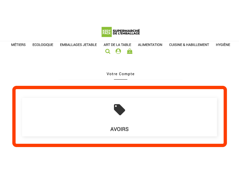 Rubrique Avoir